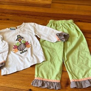 Thanksgiving 2-piece turkey outfit, 2T